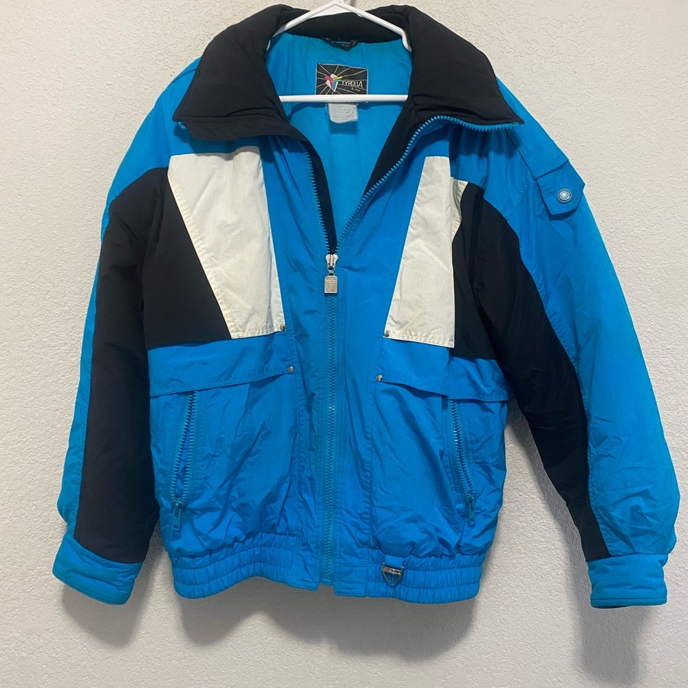 Tyrolia by HEAD Ski Jacket Men’s L Color Block TEAL Reversible Puffer VTG 1990’s